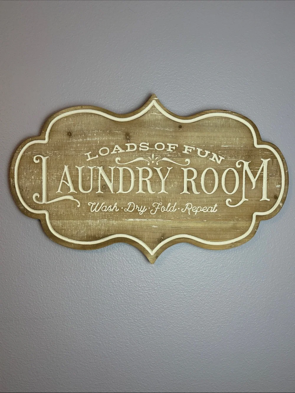 Hobby Lobby Laundry Room Sign - Brown & White